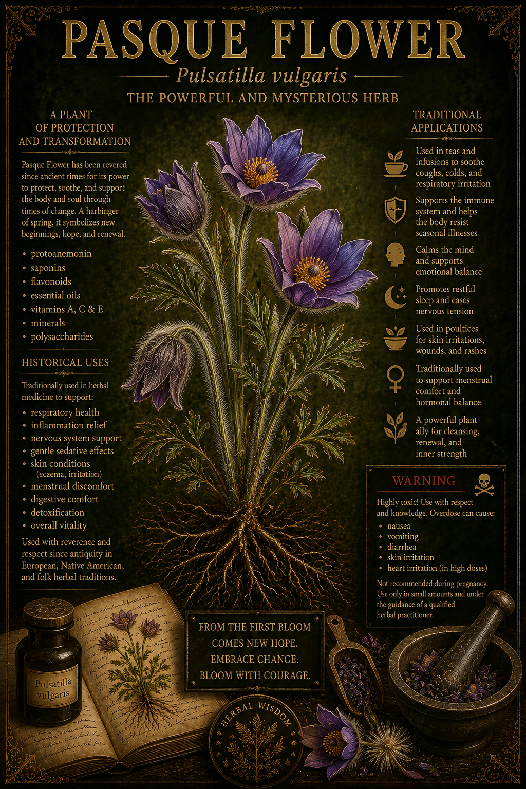 Pasque flower medicinal herb